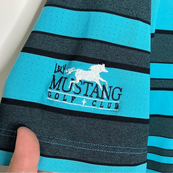 Nike Golf black & teal polo shirt size XL - Picture 2 of 6